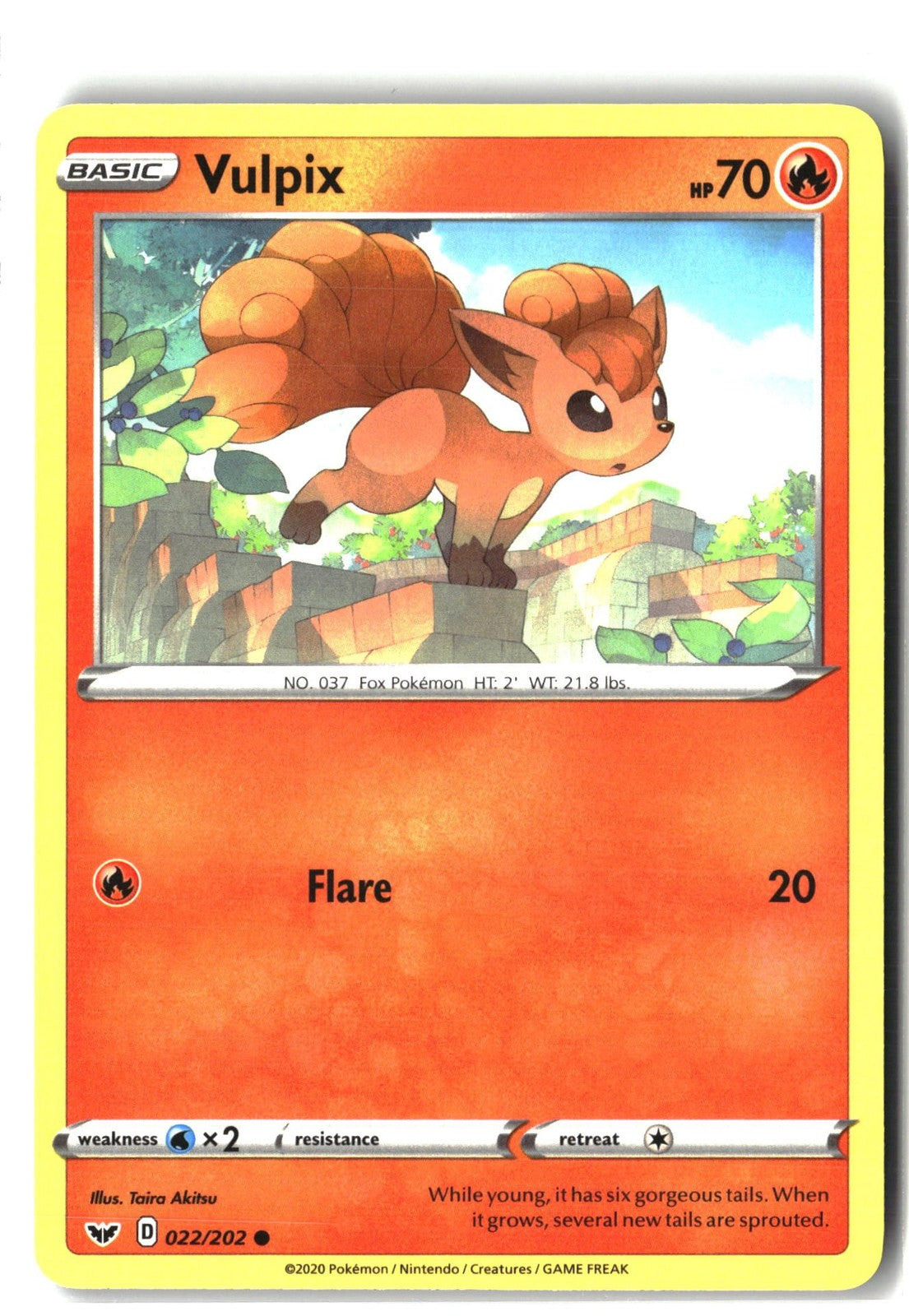 Vulpix (SWSH01: Sword & Shield Base Set 022/202) NM