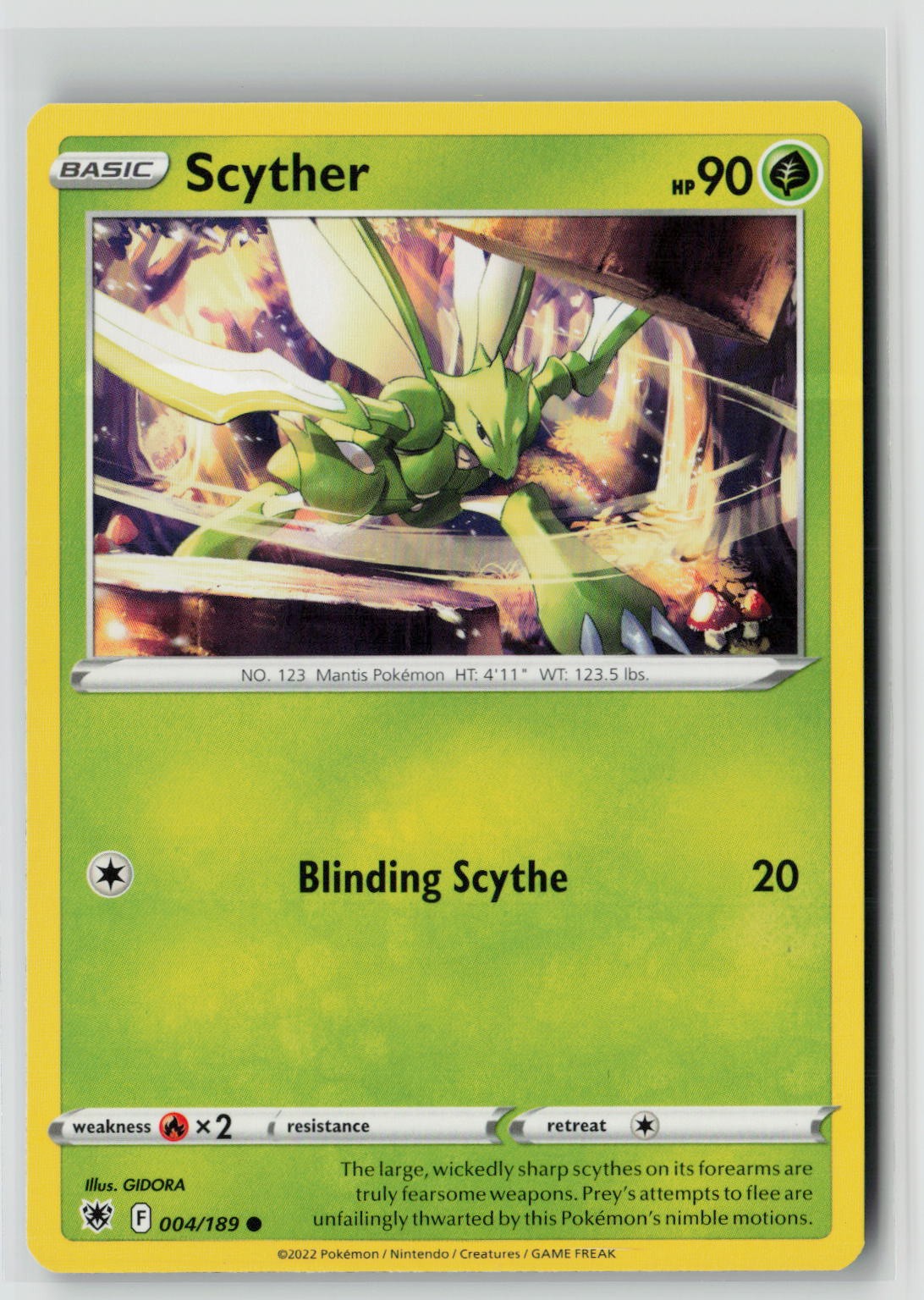 Scyther (004) (SWSH10: Astral Radiance 004/189) NM