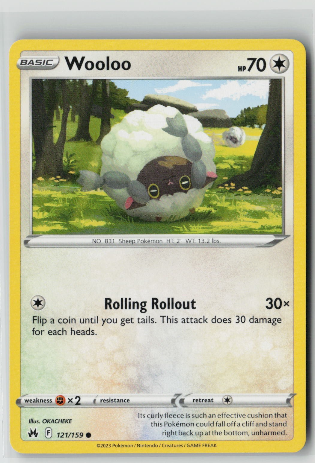 Wooloo (SWSH: Crown Zenith 121/159) NM