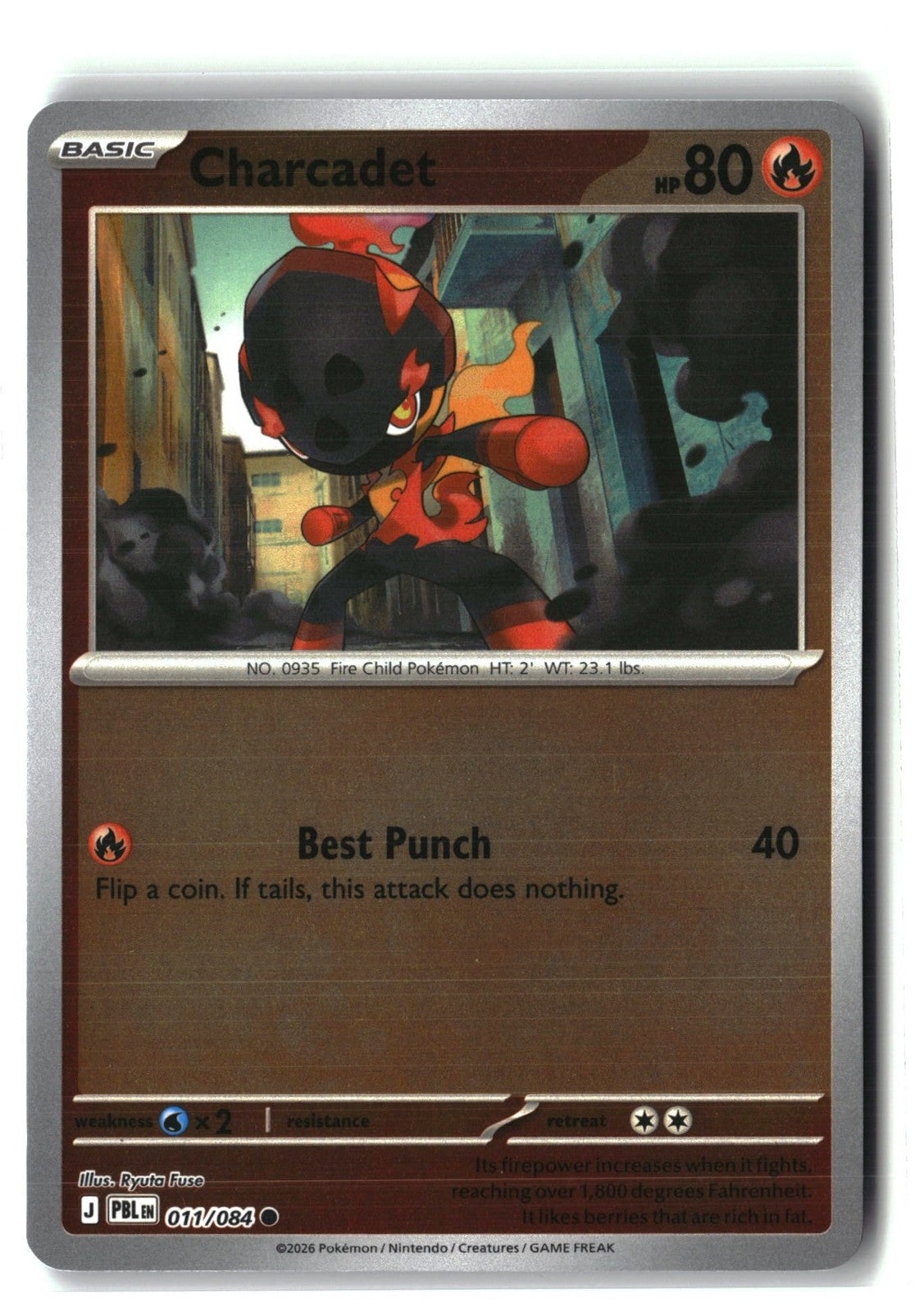 Charcadet Reverse Holofoil NM (Pitch Black 011/084)