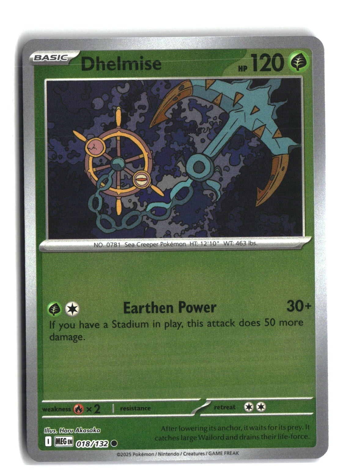 Dhelmise Reverse Holofoil NM (Mega Evolution 018/132)