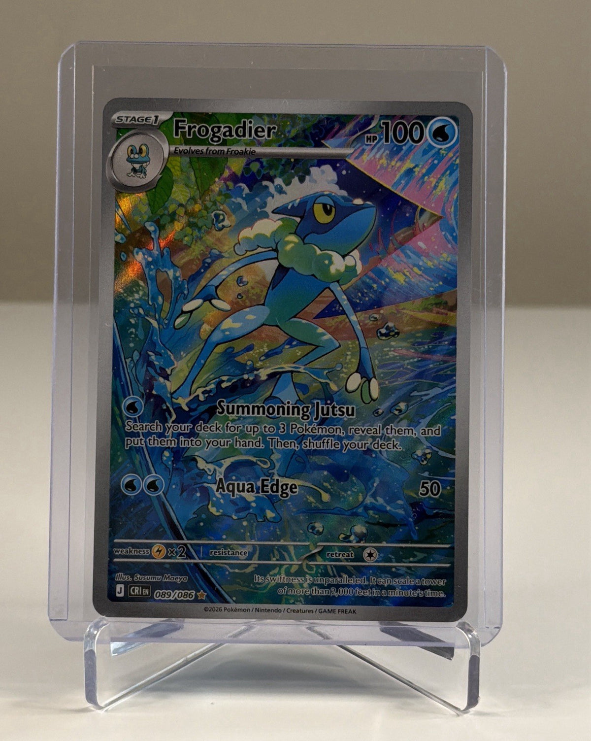 Frogadier Illustration Rare 89/86 - Chaos Rising - Pokemon TCG Card NM Near Mint
