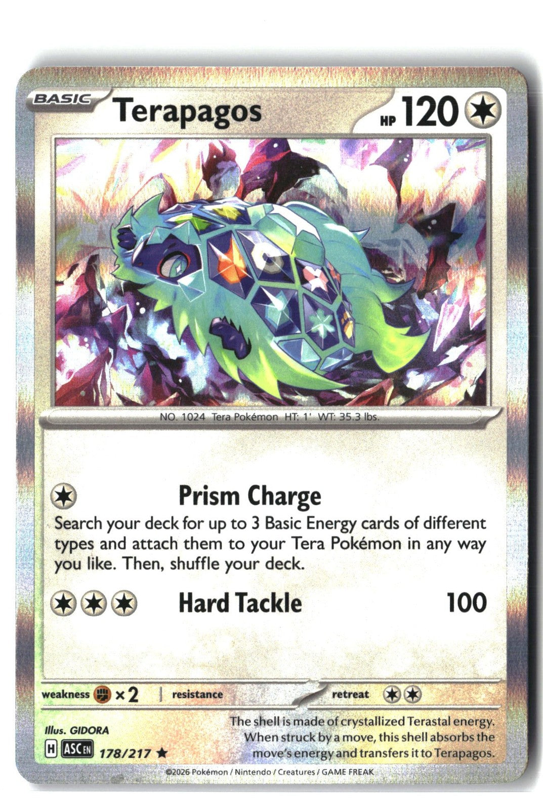 Terapagos Holofoil NM (ME: Ascended Heroes 178/217)