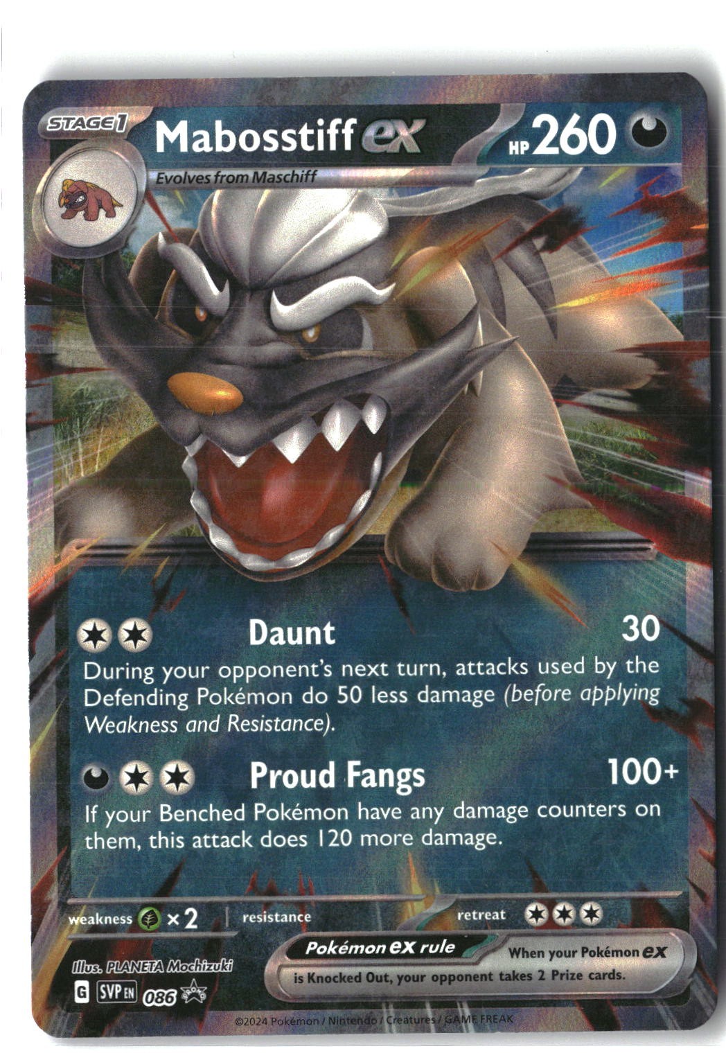 Mabosstiff ex Holofoil NM (SV: Scarlet & Violet Promo Cards 086)