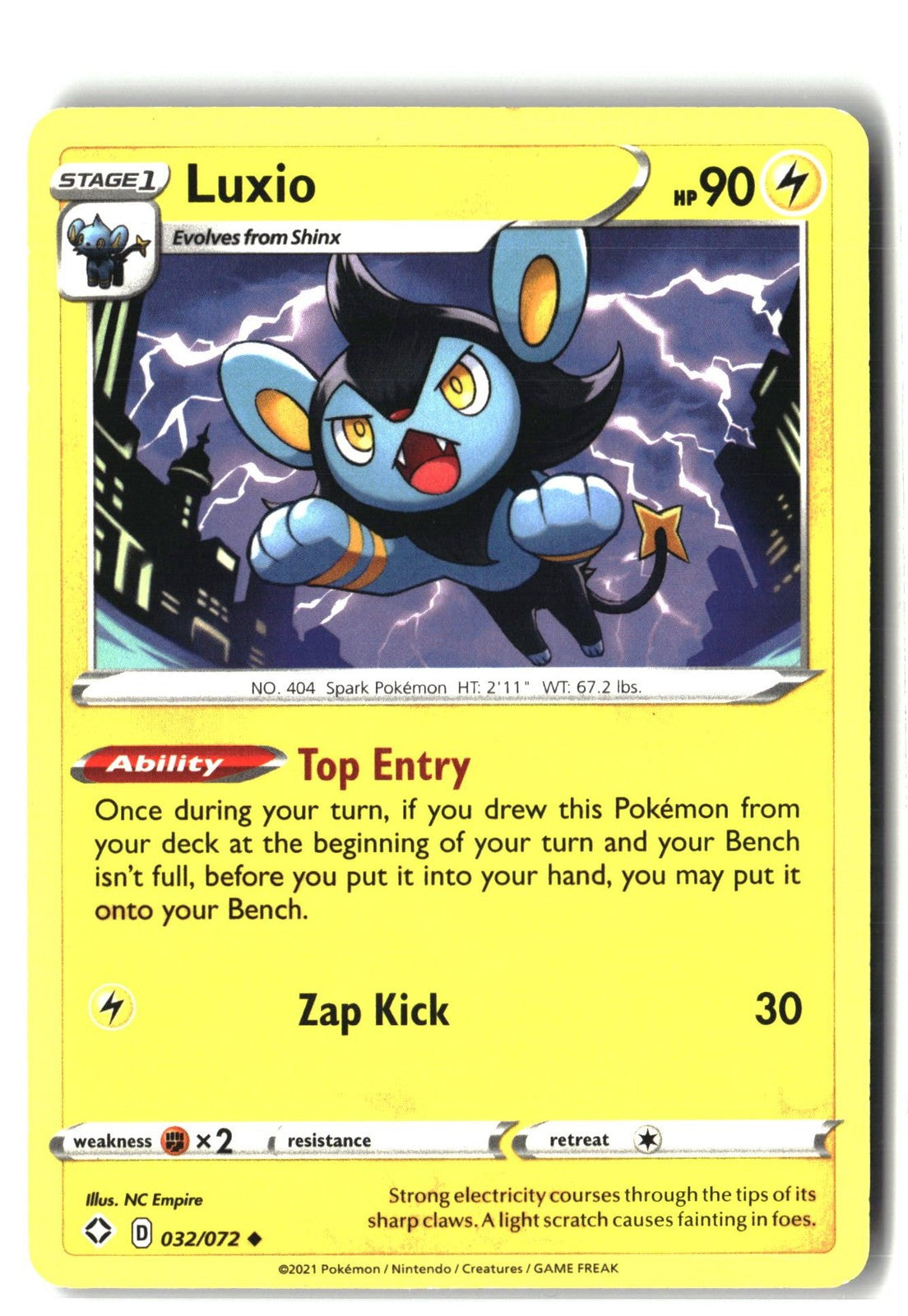 Luxio (Shining Fates 032/072) NM