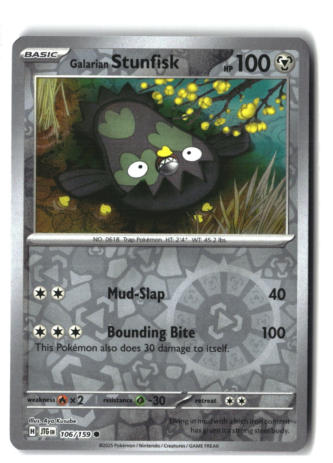 Galarian Stunfisk Reverse Holofoil NM (Journey Together 106/159)
