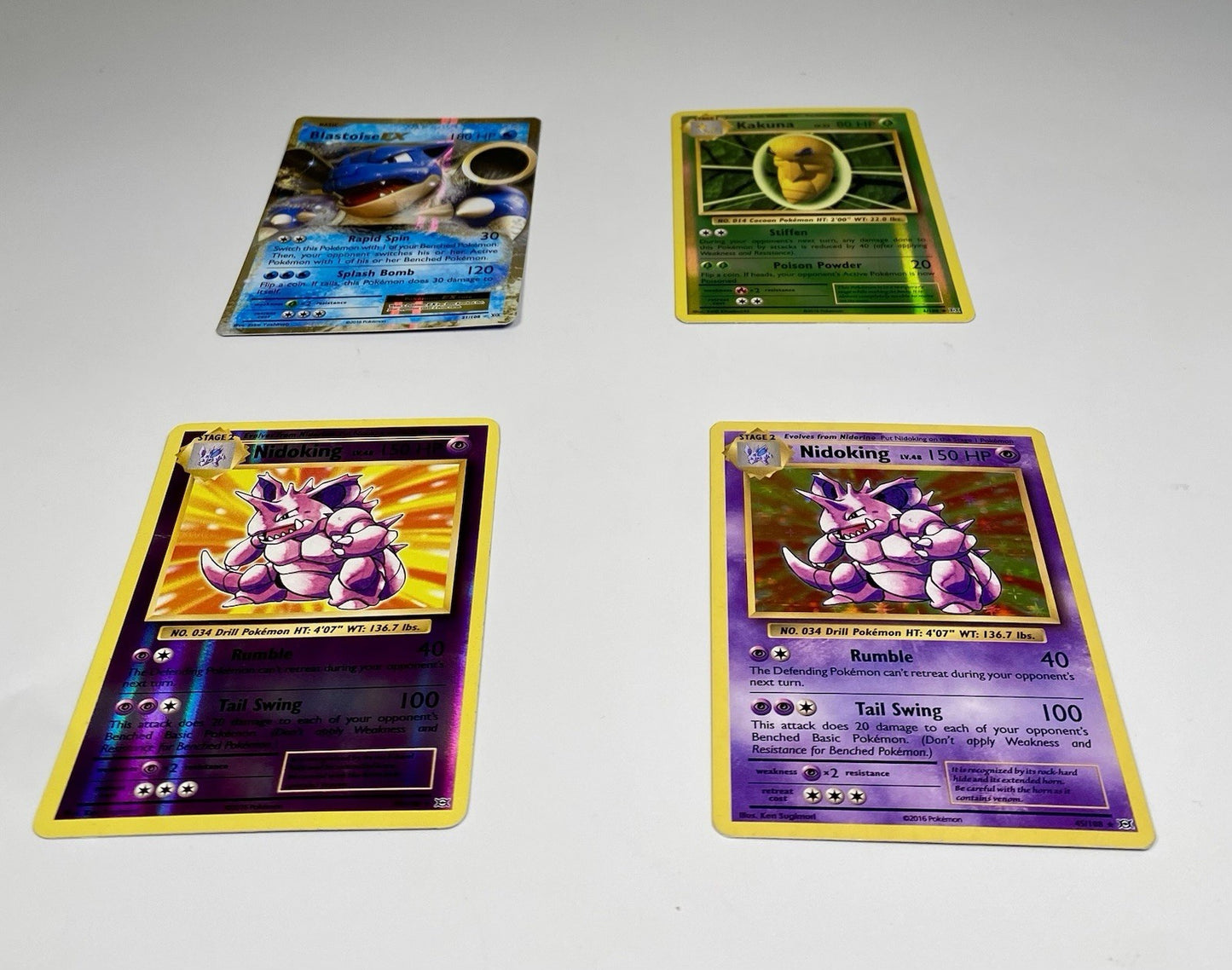 Pokémon Evolutions Holo Lot Blastoise EX 21/108 Nidoking 45/108 Kakuna 6/108