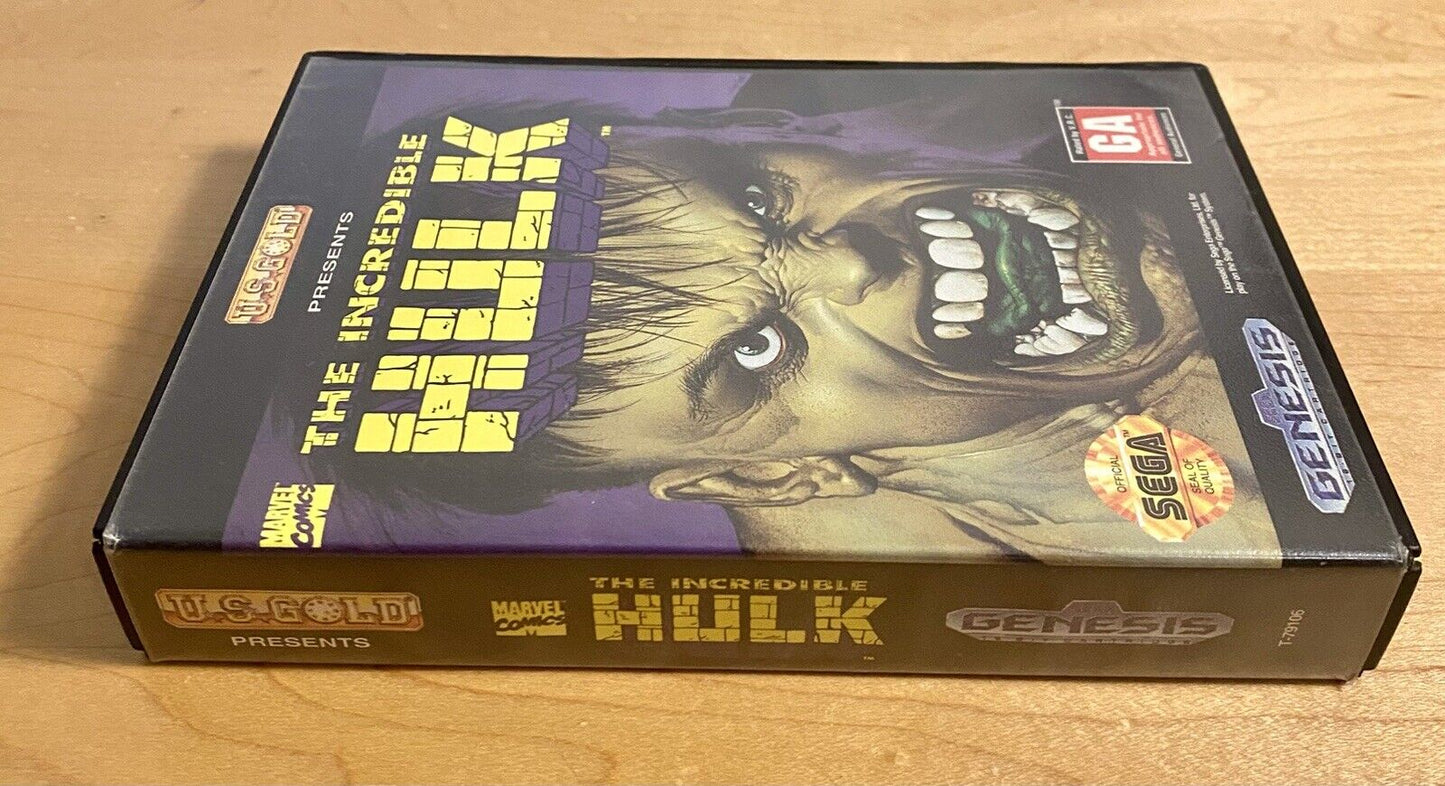 Incredible Hulk (Sega Genesis, 1994) No Manual, Authentic, Cleaned, & Tested