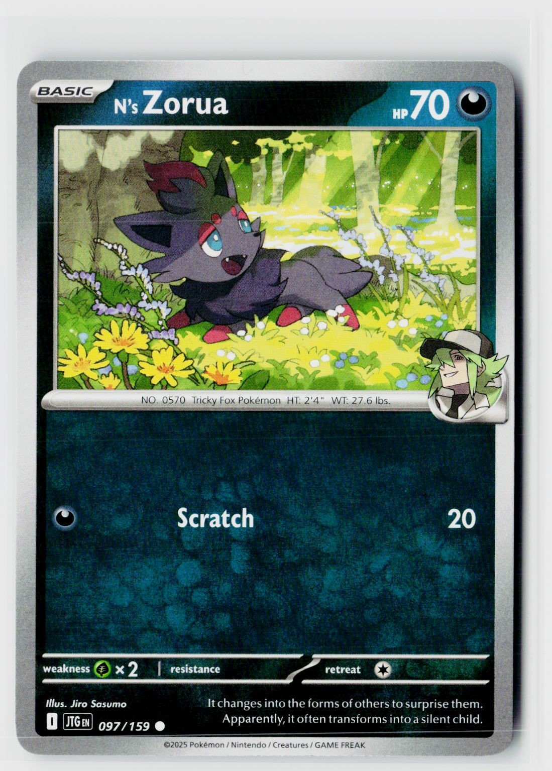 N's Zorua (Journey Together 097/159) NM