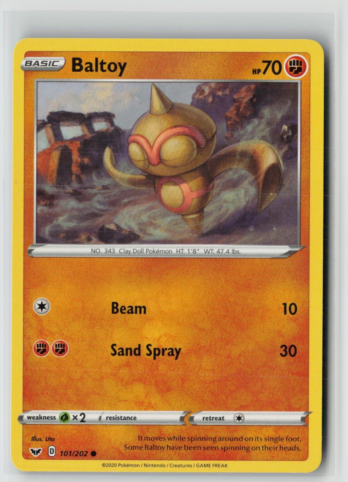 Baltoy (101) (SWSH01: Sword & Shield Base Set 101/202) NM