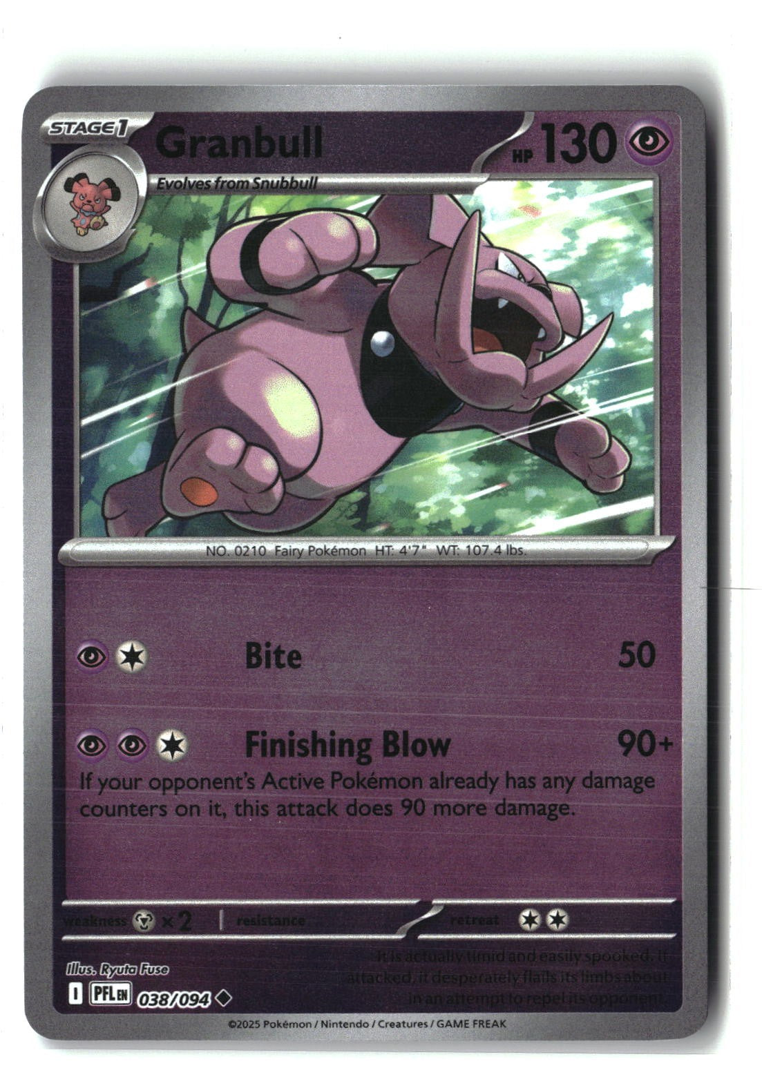 Granbull Reverse Holofoil NM (Phantasmal Flames 038/094)