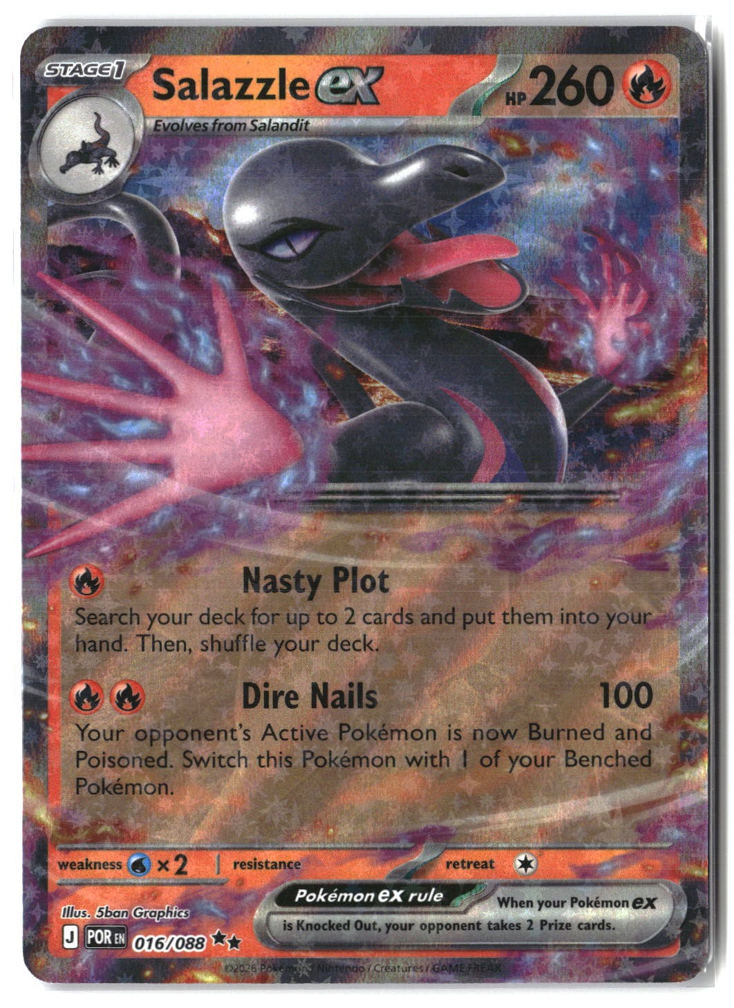 Salazzle ex Holofoil NM (Perfect Order 016/088)