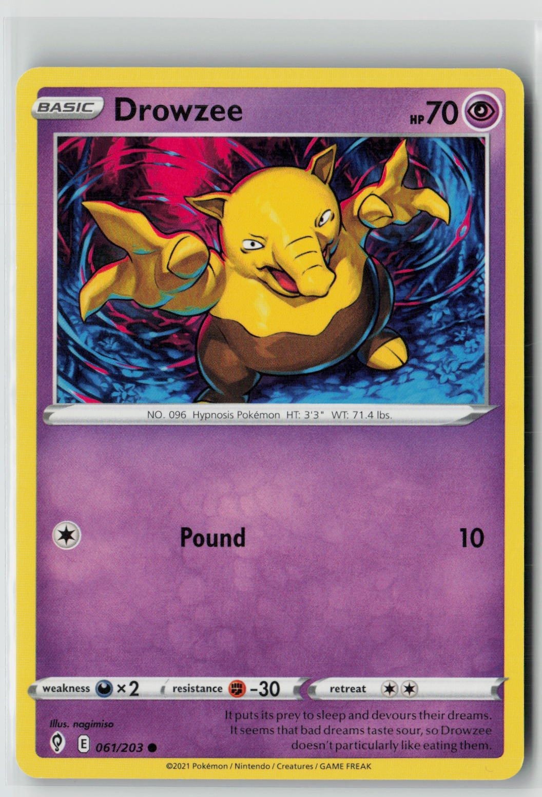 Drowzee (SWSH07: Evolving Skies 061/203) NM