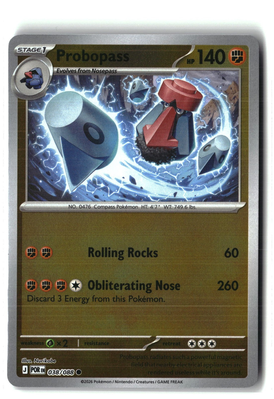 Probopass Reverse Holofoil NM (Perfect Order 038/088)