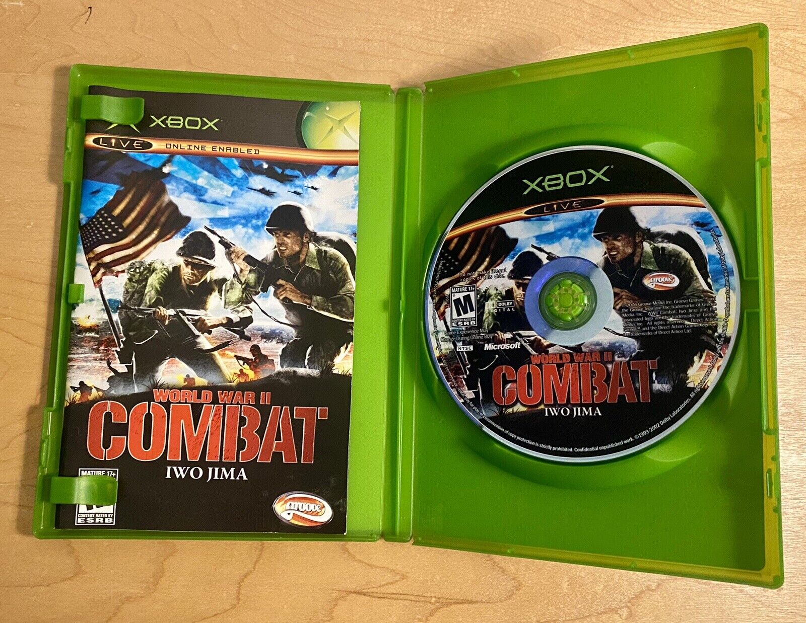 World War II Combat: Iwo Jima (Microsoft Xbox 2006) WW2 WWII, Authentic & Tested