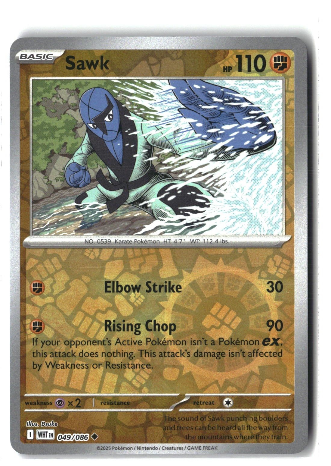 Sawk Reverse Holofoil NM (SV: White Flare 049/086)
