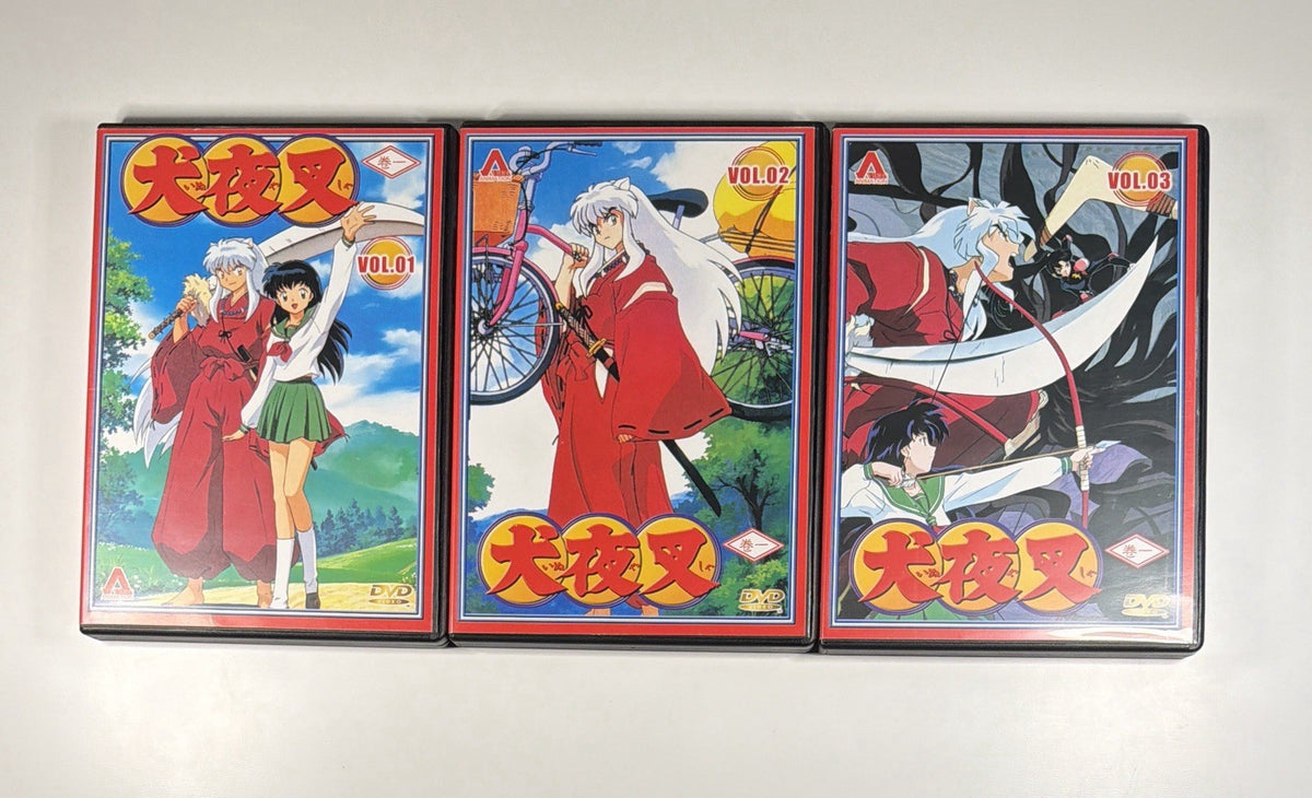 INUYASHA Box Set Vol 1-3 Anime DVD Japanese  Rare Episodes 1-25, Eng Subs Works