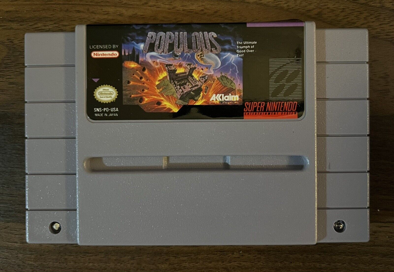 Populous - Super Nintendo SNES - Authentic Cleaned & Tested Cart Only