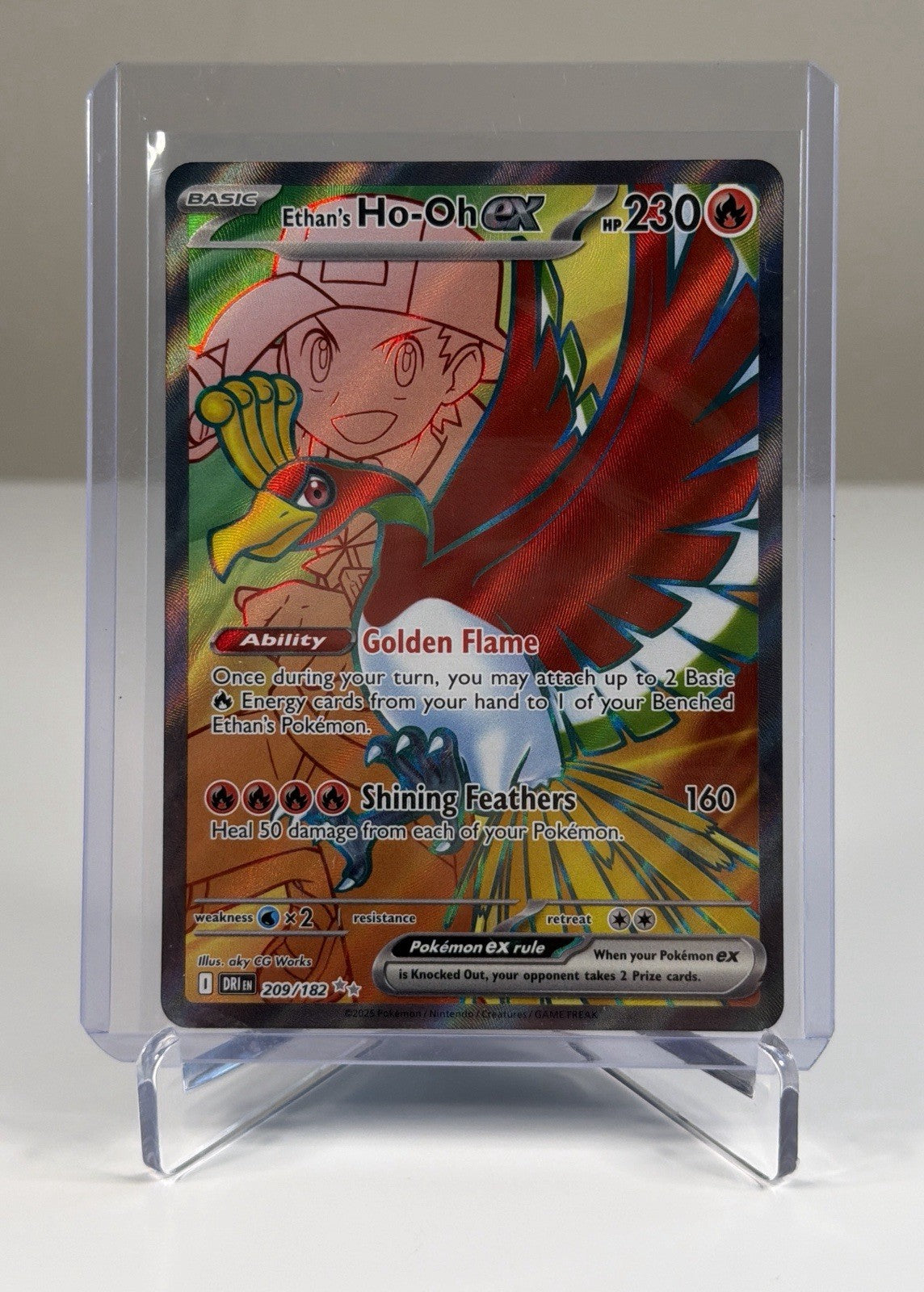Ethan's Ho-Oh ex Holo Destined Rivals 209/182 NM Near Mint Pokemon TCG