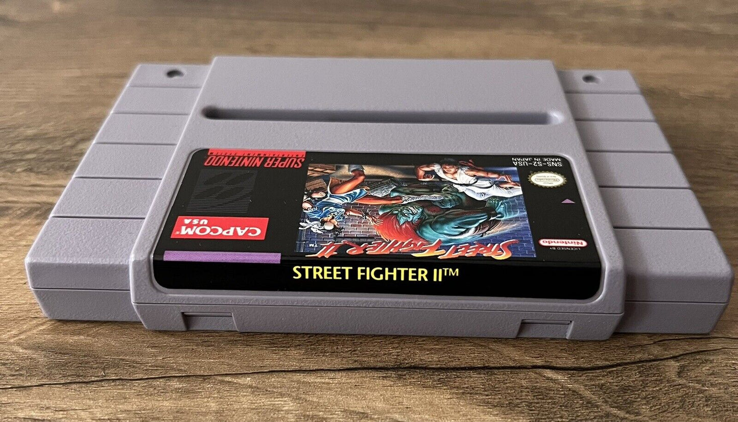 Street Fighter II (SNES, 1992) with Booklet And Plastic Case