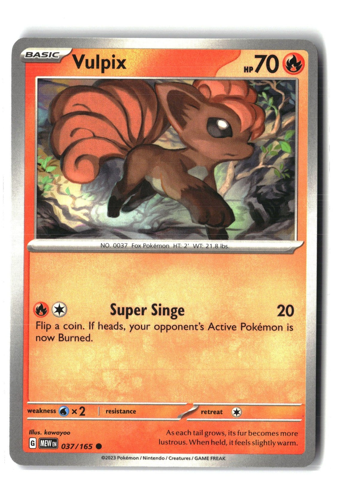 Vulpix (SV: Scarlet & Violet 151 037/165) NM