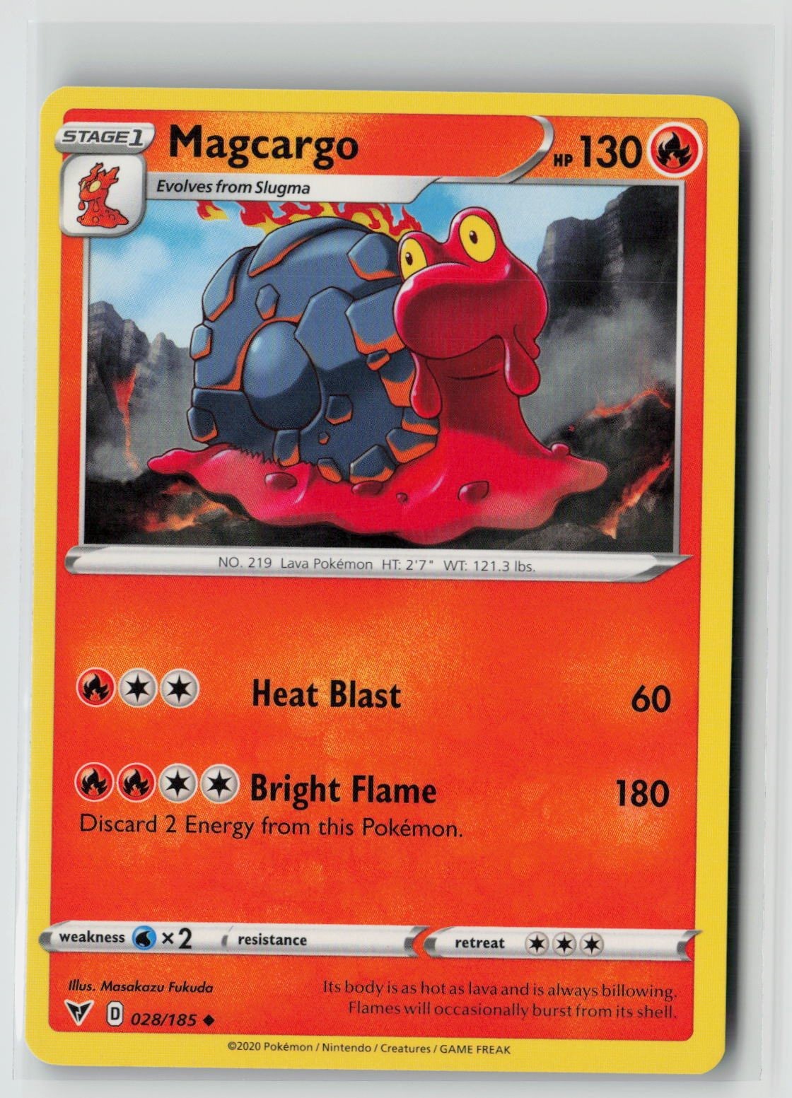 Magcargo (SWSH04: Vivid Voltage 028/185) NM