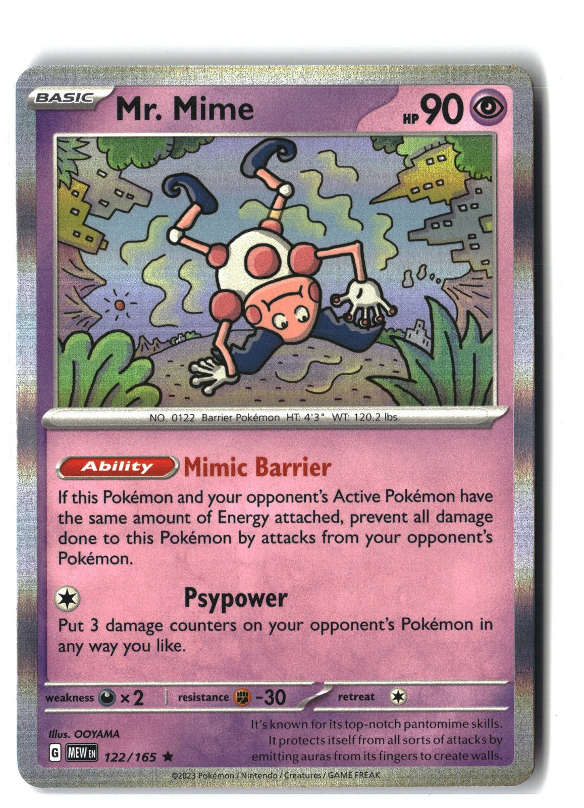 Mr. Mime Holofoil NM (SV: Scarlet & Violet 151 122/165)