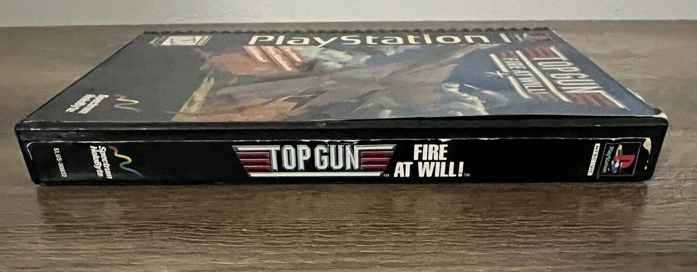 Top Gun: Fire at Will! (PlayStation 1) LONG CASE No Manual Tested And Works!