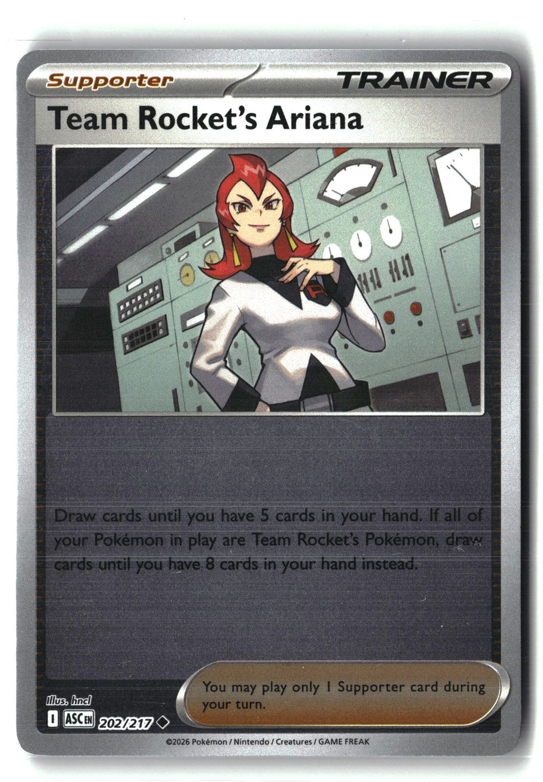 Team Rocket's Ariana Reverse Holofoil NM (ME: Ascended Heroes 202/217)