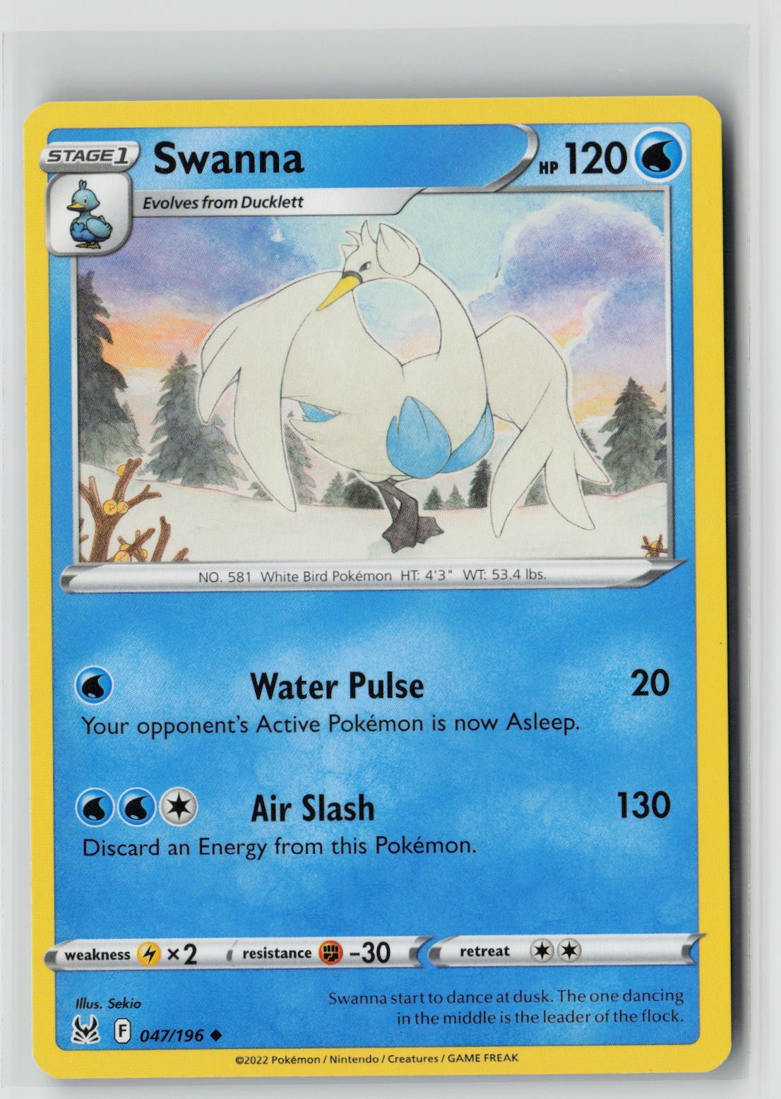 Swanna (SWSH11: Lost Origin 047/196) NM