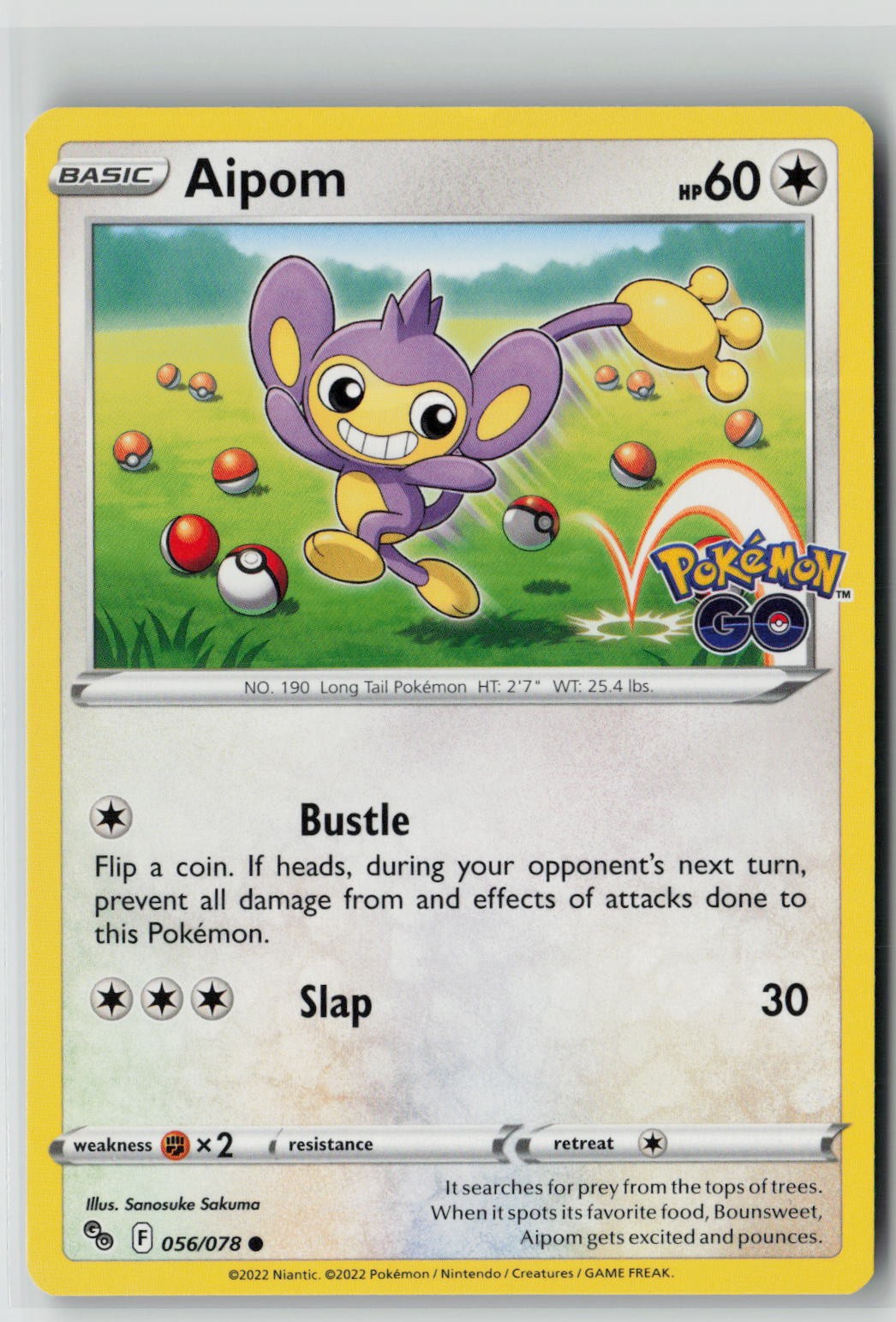Aipom (Pokemon GO 056/078) NM