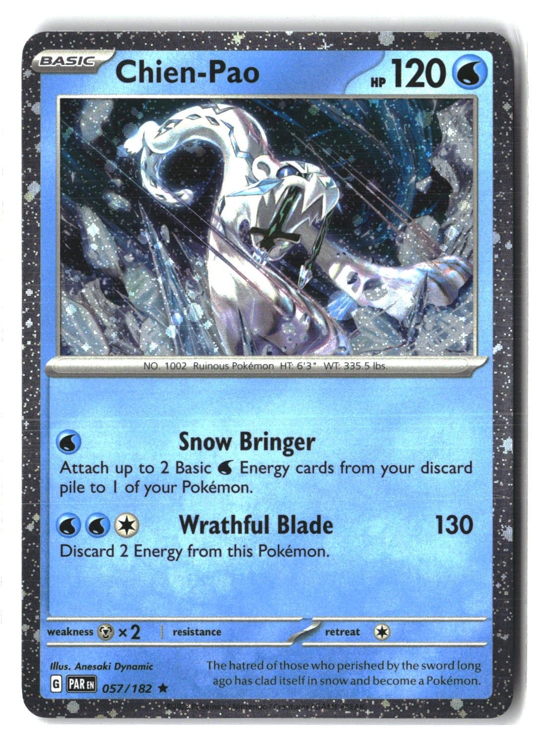 Chien-Pao Holofoil NM (Paradox Rift 057/182)