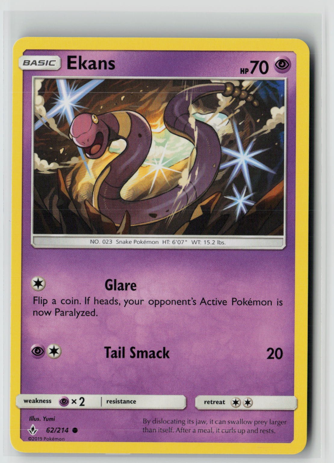 Ekans (SM - Unbroken Bonds 62/214) NM