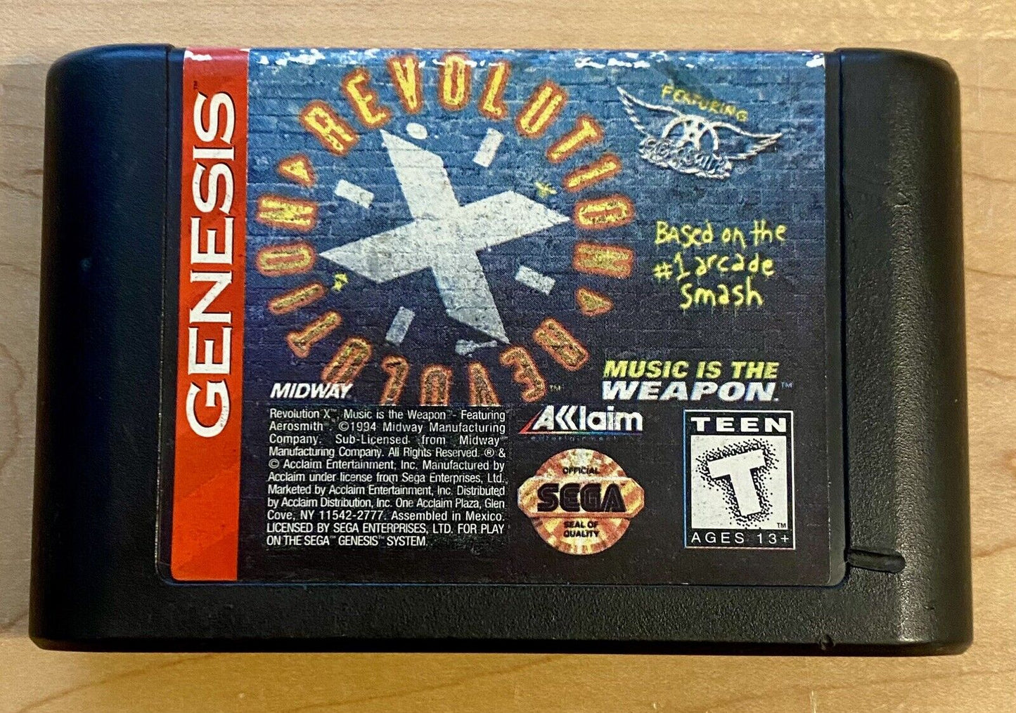 REVOLUTION X (Sega Genesis, 1995) Authentic, Cleaned, & Tested