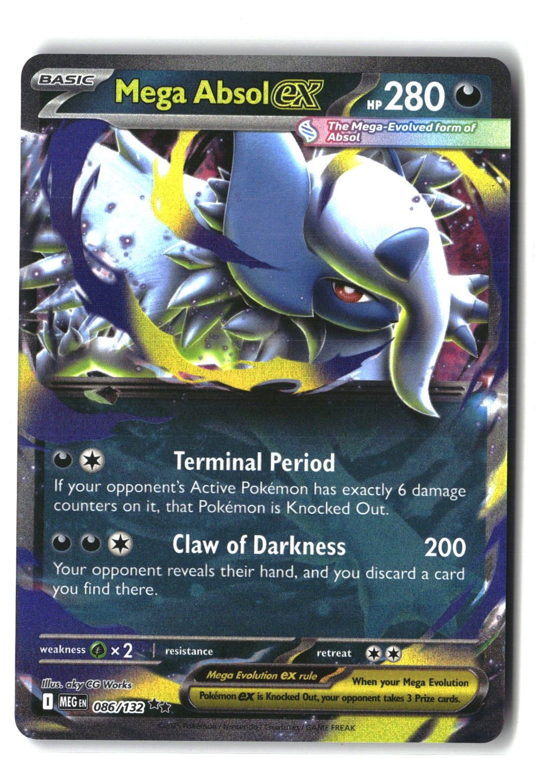 Mega Absol ex Holofoil NM (Mega Evolution 086/132)