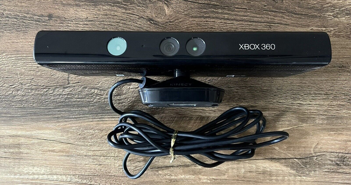 Microsoft Xbox 360 Genuine Kinect Sensor In Box w/ 2 Games Tested & Works!