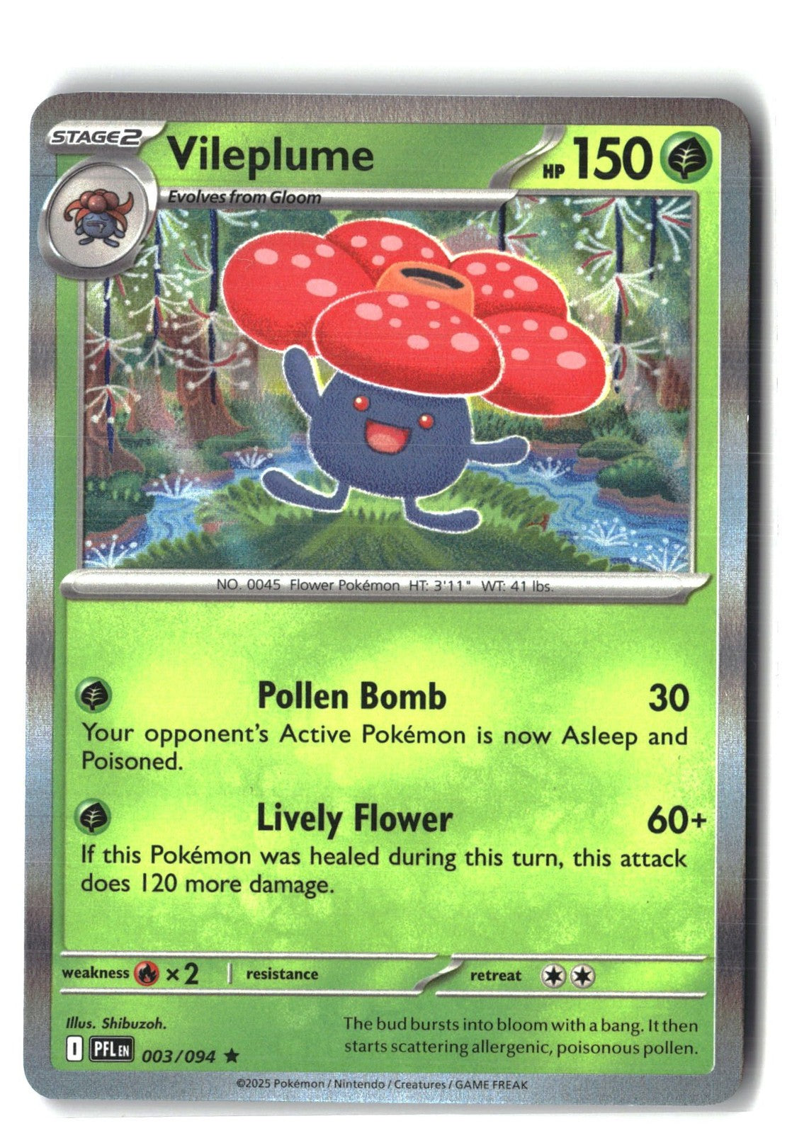Vileplume Holofoil NM (Phantasmal Flames 003/094)