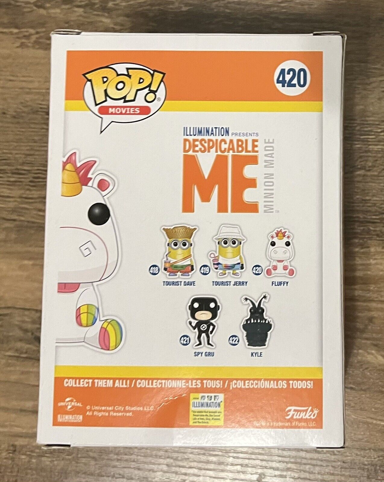 Funko Pop! Despicable Me FLUFFY #420 UNIVERSAL EXCLUSIVE Free Shipping & CASE