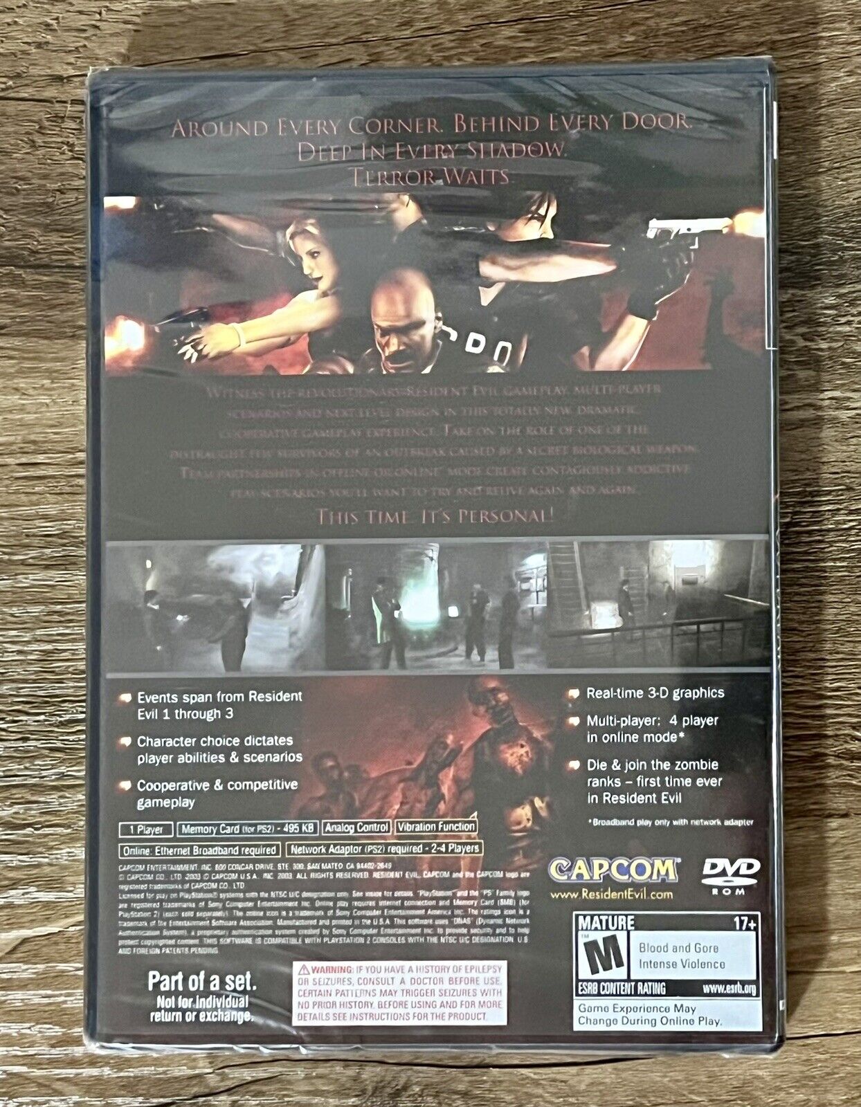 Resident Evil: Outbreak (Sony PlayStation 2, 2004) Not For Resale Sealed