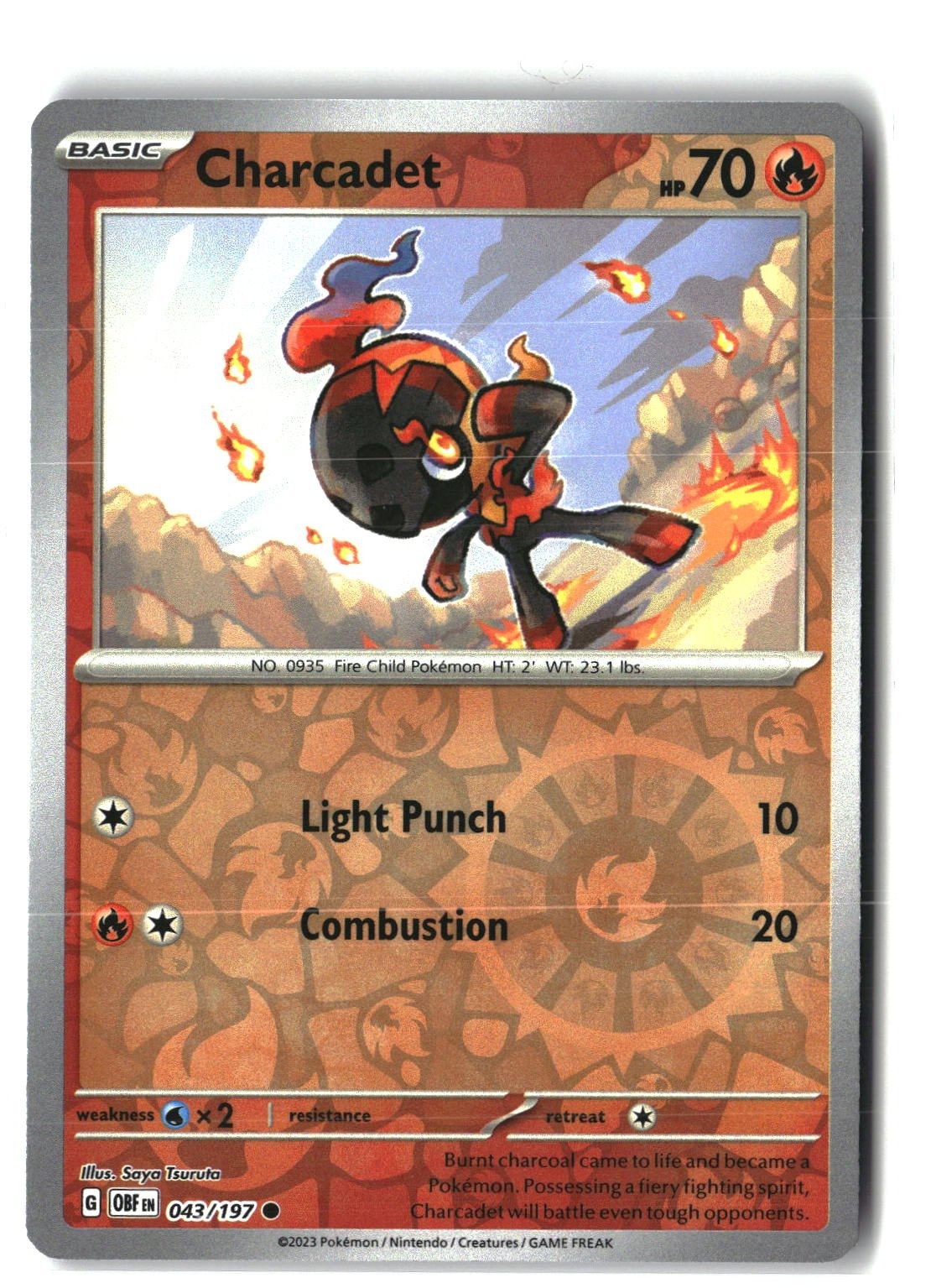 Charcadet Reverse Holofoil NM (Obsidian Flames 043/197)