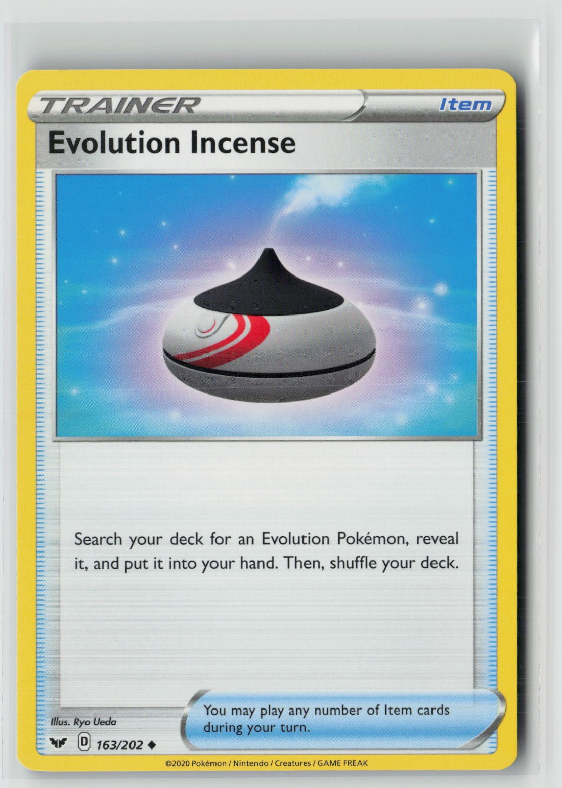 Evolution Incense (SWSH01: Sword & Shield Base Set 163/202) NM