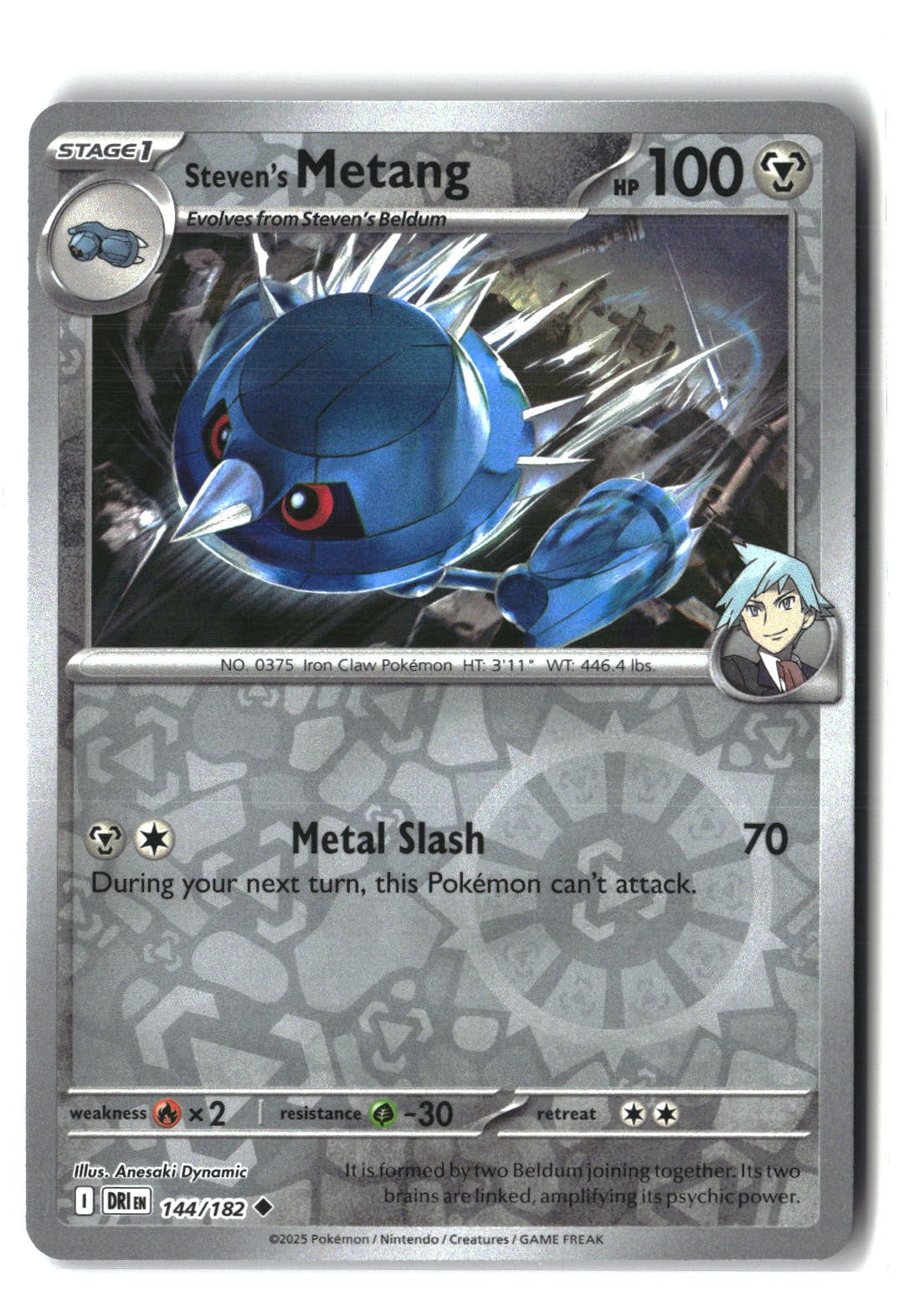 Steven's Metang Reverse Holofoil NM (Destined Rivals 144/182)