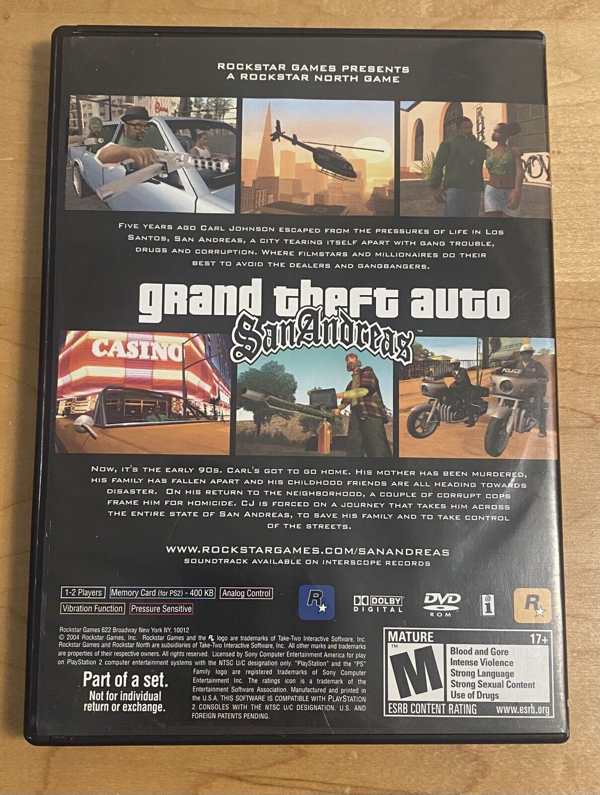 Grand Theft Auto San Andreas (PlayStation 2 PS2 2004) CIB W/ Map & Manual Tested