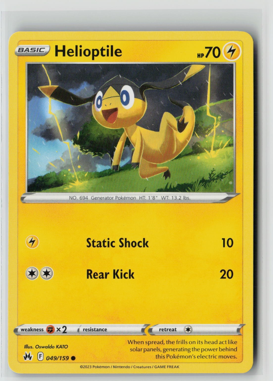 Helioptile (SWSH: Crown Zenith 049/159) NM