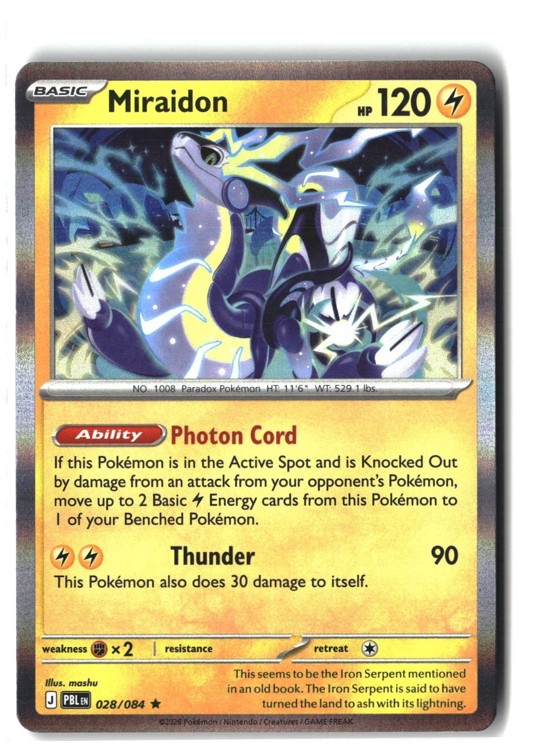 Miraidon Holofoil NM (Pitch Black 028/084)