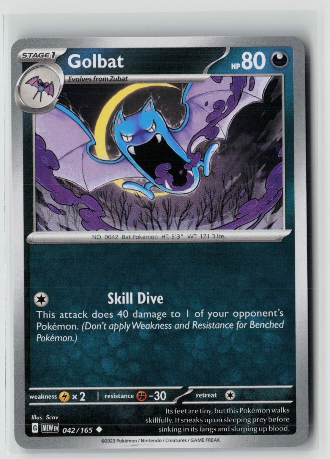 Golbat (SV: Scarlet & Violet 151 042/165) NM