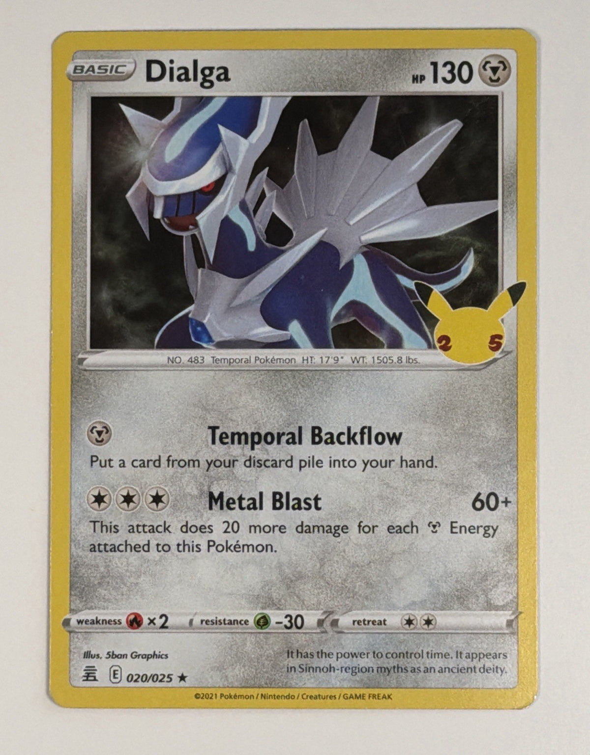 Dialga 20/025 Holo Rare: Celebrations Pokemon TCG LP