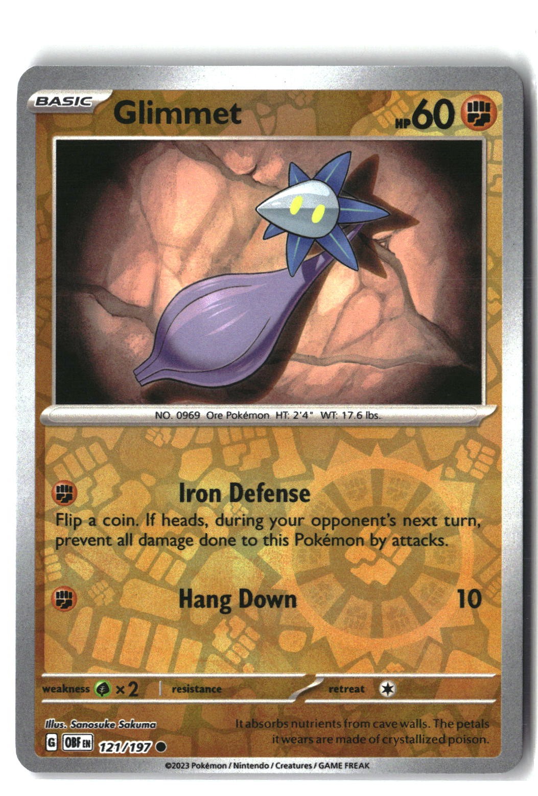 Glimmet Reverse Holofoil NM (Obsidian Flames 121/197)