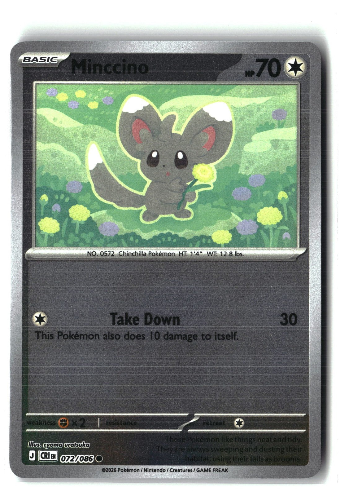 Minccino Reverse Holofoil NM (Chaos Rising 072/086)