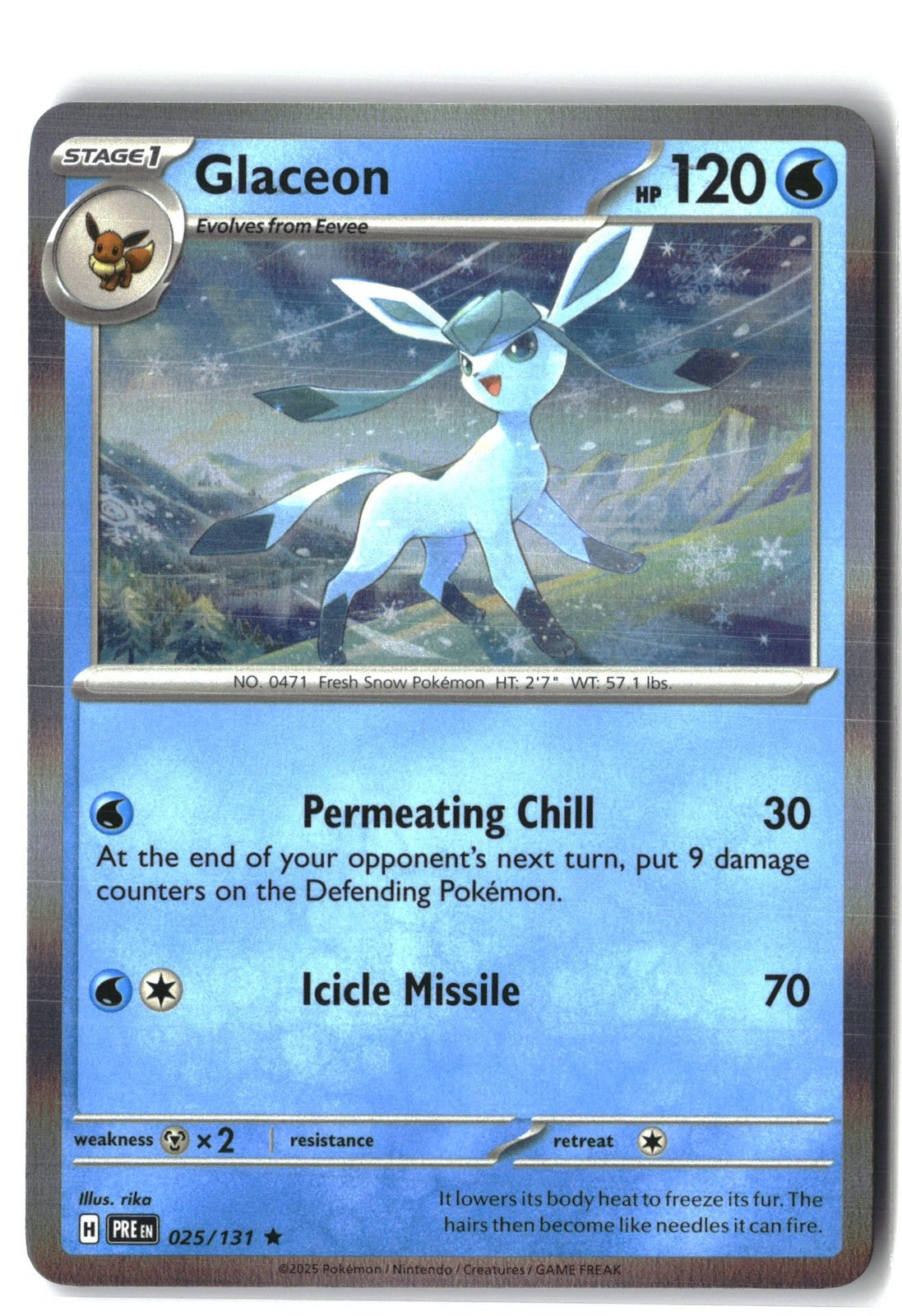 Glaceon Holofoil NM (SV: Prismatic Evolutions 025/131)